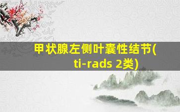 甲状腺左侧叶囊性结节(ti-rads 2类)